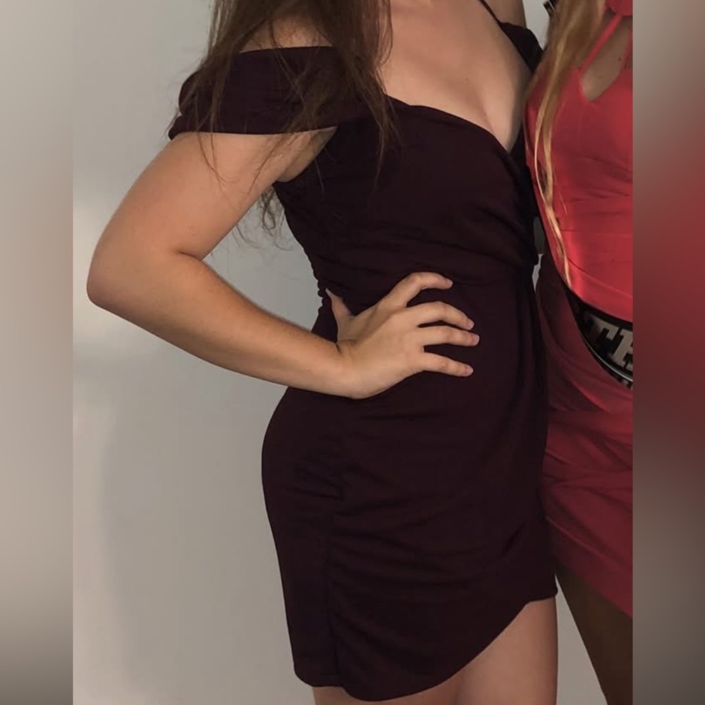 Charlotte Russe Deep Burgundy Mini Dress